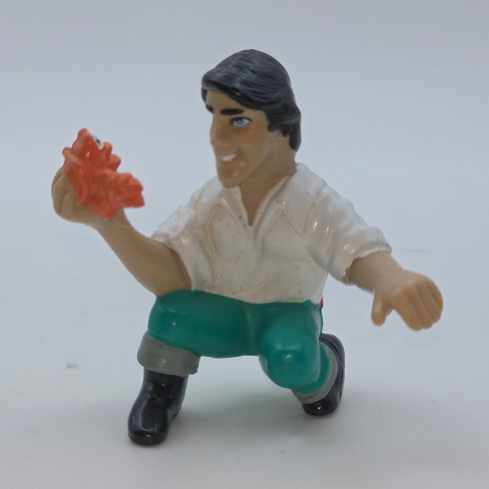 Disney Prince Eric PVC Mini Figure OS Multi Fair The Little Mermaid Sebastian